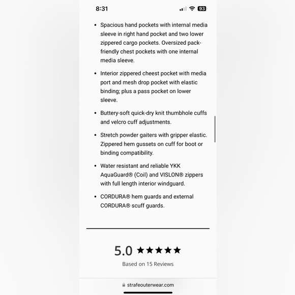 Strafe Outerwear W’s Sickbird 3L Shell Suit - Women’s One Piece - Picture 14 of 16